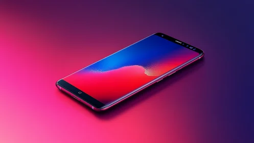 Neon-Lit Smartphone Product Visualization.