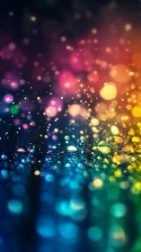 Prismatic nightfall bokeh where stardust meets spilled neon.