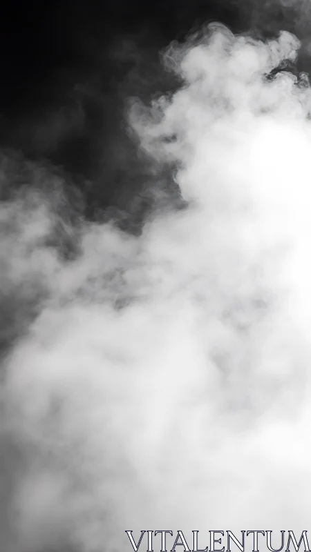 Dense white smoke cloud drifting against dark void.