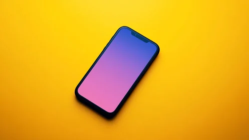 Modern Phone Glowing with Vibrant Energy.
