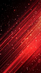 Crimson star-streams race diagonally through silent cosmic dusk