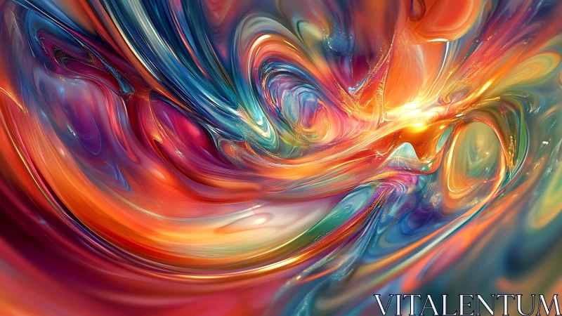 Swirling liquid light forms radiant multicolor vortex