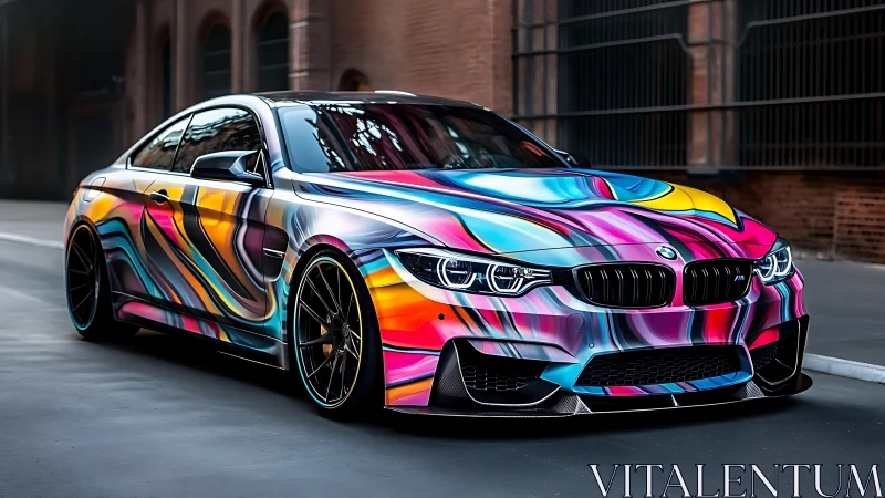 Chromatic street rocket swirls through liquid neon daylight