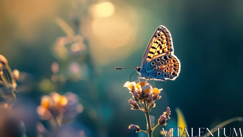 Soft morning light kisses a delicate butterfly at rest