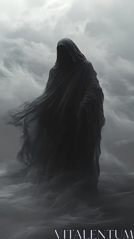 Shrouded Wraith Walking the Moonlit Ocean of Mist.