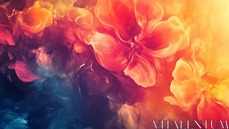 Fluid Color Dynamics: Abstract Gradient Study with Organic Motion Forms.