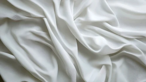 Soft white textile folds with diffused natural side lighting
