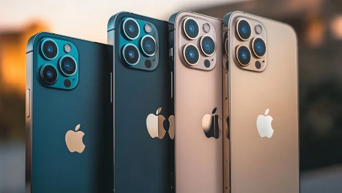 Premium iPhones Showcase in Stunning Color Palette.