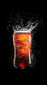 Cola splash titan erupts in a midnight studio storm.