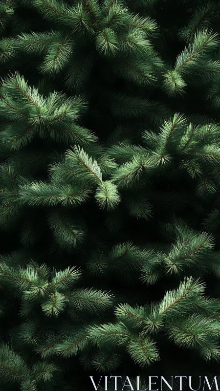 Whispering pine needles choreograph a midnight forest quilt