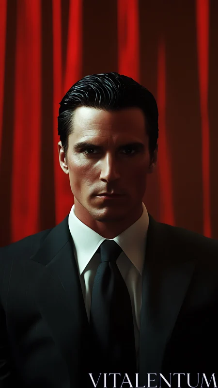 Midnight-eyed power broker studies the room in silence