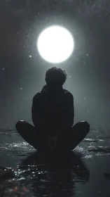 Moonlit meditation invites a quiet pause in the rain