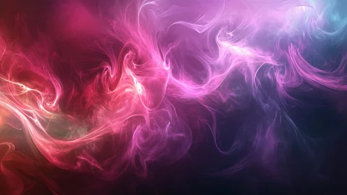 Chromatic plasma wisps in dynamic volumetric turbulence field.