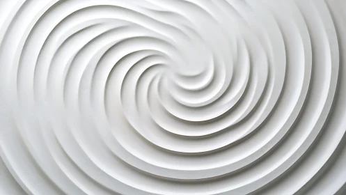 Abstract white spiral pattern with layered 3D effect in modern style.