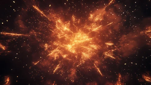 Radiant Explosion of Golden Light and Energy