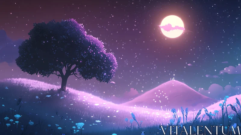 Moonlit blossoms quietly rehearse a dream of distant stars