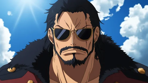 Sunlit sky captain with rugged scars and quiet resolve.