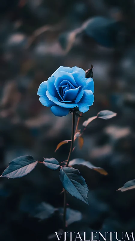 Blue Rose in Soft Focus Garden.