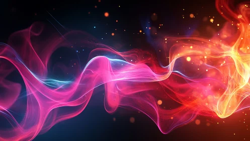 Luminous Energy Wave: A Vibrant Dance of Color and Light