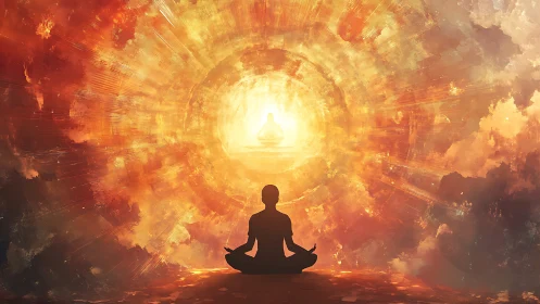 Radiant meditation opens a glowing path toward inner peace