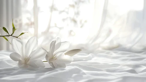 Whispered Petals in Luminous Silence.