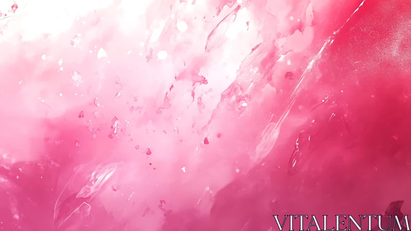 Vivid Pink Watercolor Abstract Art with Light Gradients.