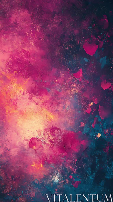 Dreamy nebula of pink and teal light in gentle motion.