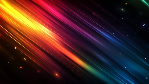 Spectral light streaks with multicolor diagonal motion blur