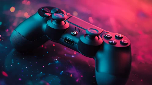 Gaming Controller with Neon Lighting.