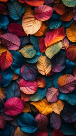 Color-drenched autumn leaves in a cozy scattered tapestry.