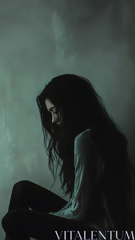 Side-lit portrait captures solitary figure in muted chiaroscuro tones