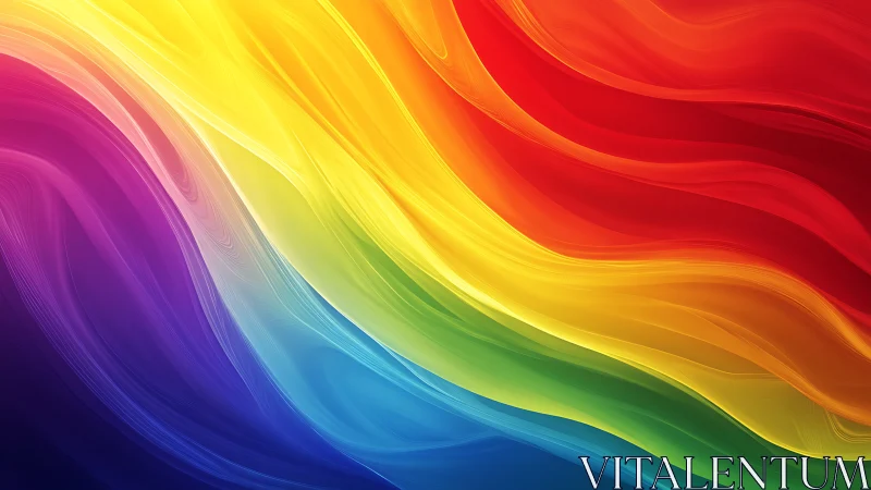 Prismatic color rivers sweep across a luminous digital sky.