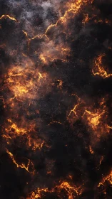 Fire Surface Texture with Luminous Patterns