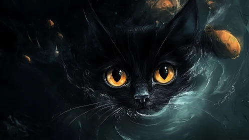 Luminous Feline Oracle Conjures Mystical Energy