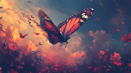 Spectral monarch butterfly in chromatic atmospheric turbulence.