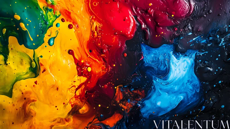 Vivid liquid color collision with swirling abstract fields.