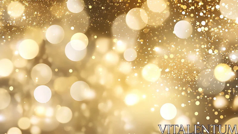 Golden bokeh light pattern with defocused circular points.