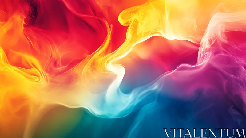 Multispectral flowing nebula gradient with luminous color plumes.