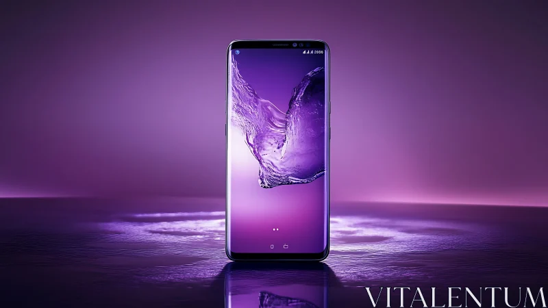 Premium Smartphone with Dynamic Liquid Wallpaper Display.