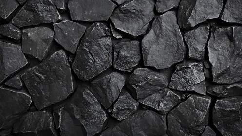 Dark irregular stone wall texture with wet rock sheen.