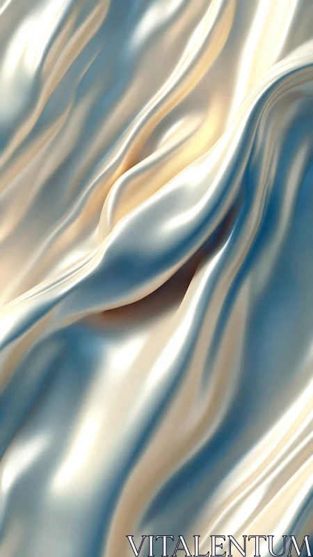 High-gloss simulated satin folds with subsurface light scattering