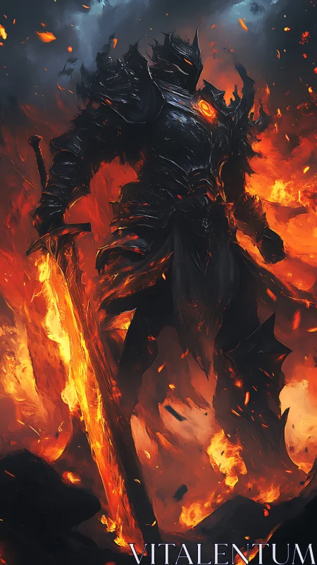 Embers crown the abyssal knight as molten steel awakens