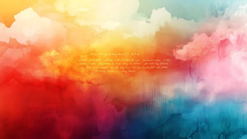 Sky-borne watercolor clouds draped in sunrise-to-ocean hues.