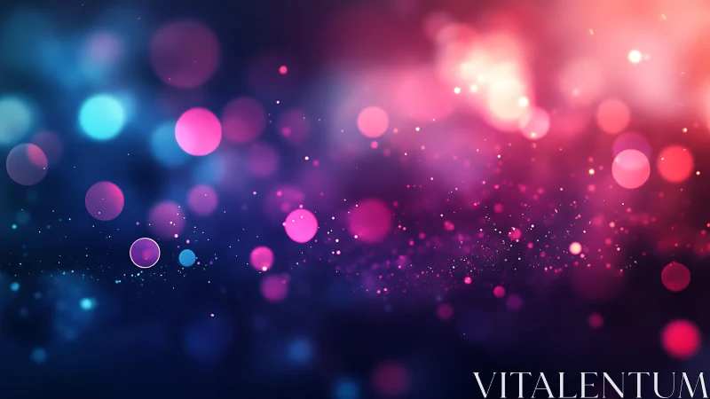 Vibrant abstract bokeh lights on a dreamy gradient background.