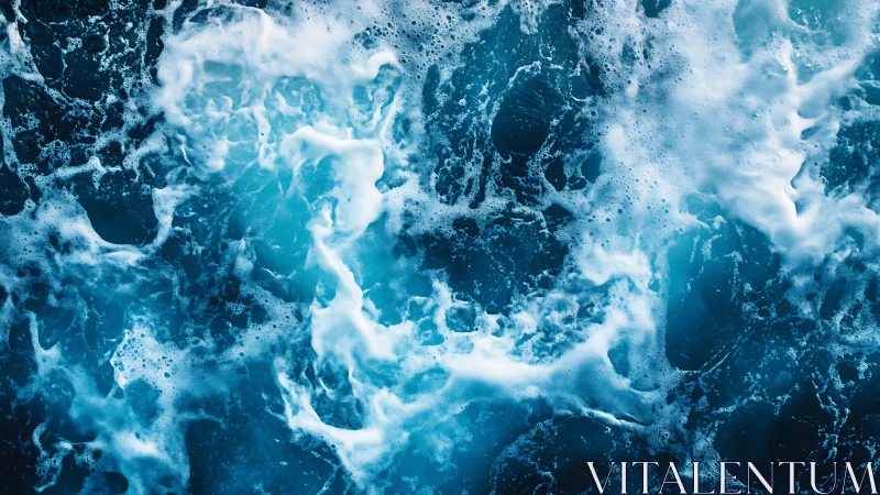 Photorealistic turbulent ocean foam with dynamic surface geometry.