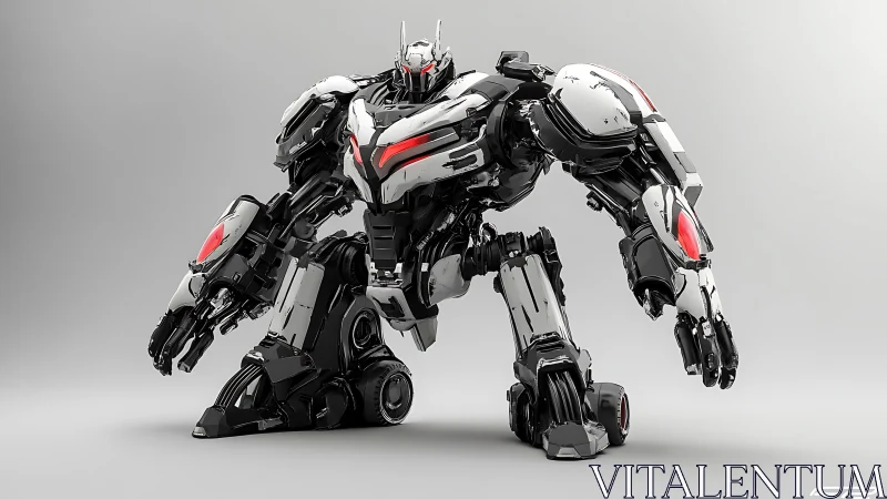 Quadrupedal assault mech with articulated exoskeletal armor.