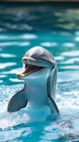 Playful dolphin bursts from turquoise water in sunlit joy.