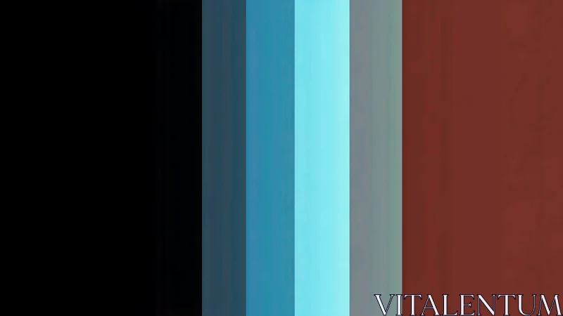 Vertical color bands form a flat, segmented abstract field