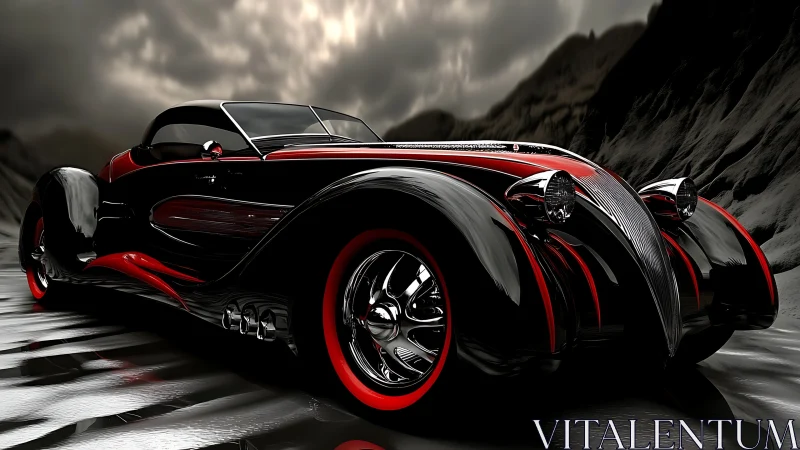 Midnight hot-rod phantom prowls a storm-slicked valley road