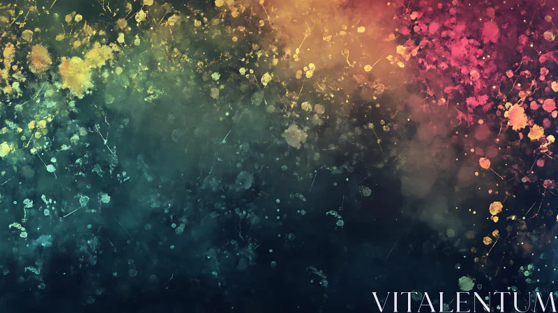 Colorful Abstract Paint Splatter Background in Modern Style.